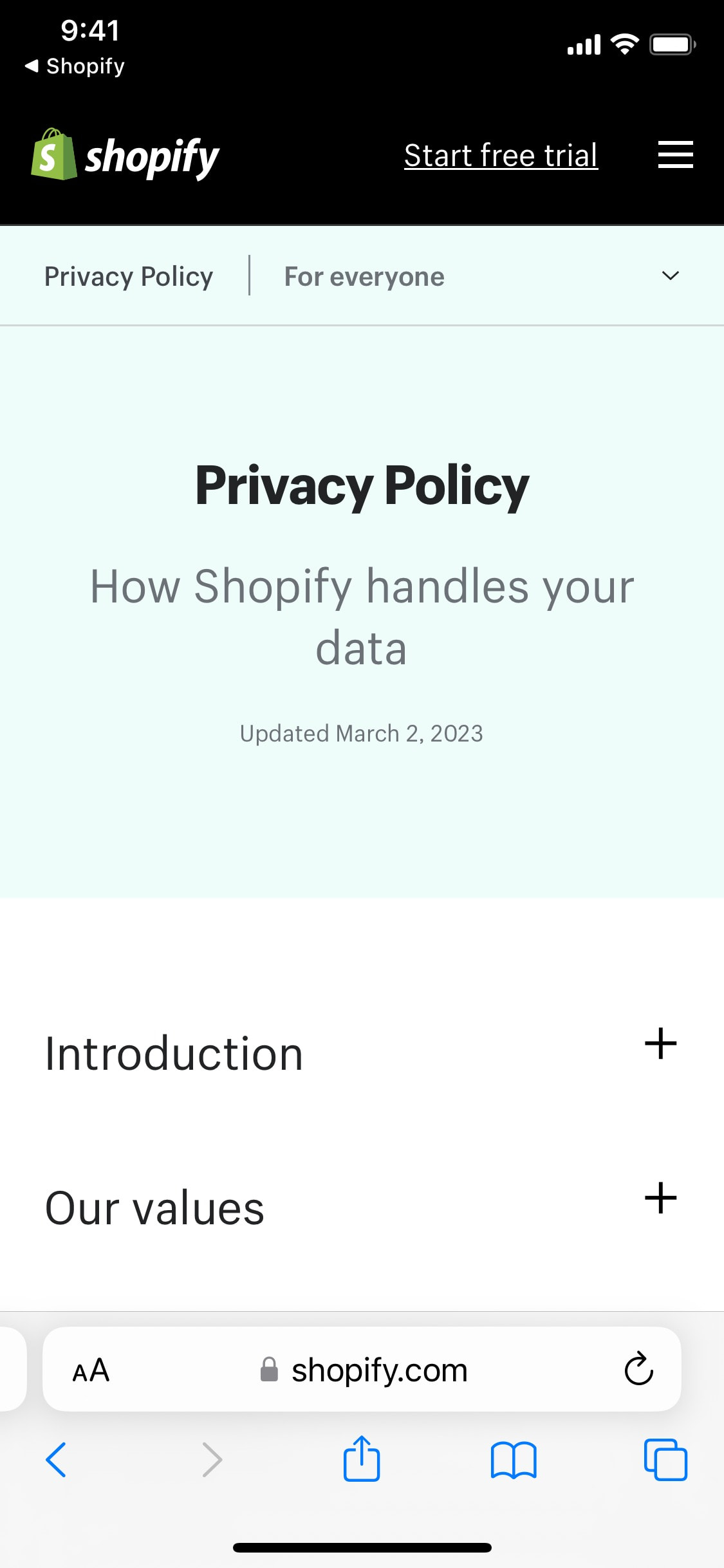 Shopify iOS screen 288
