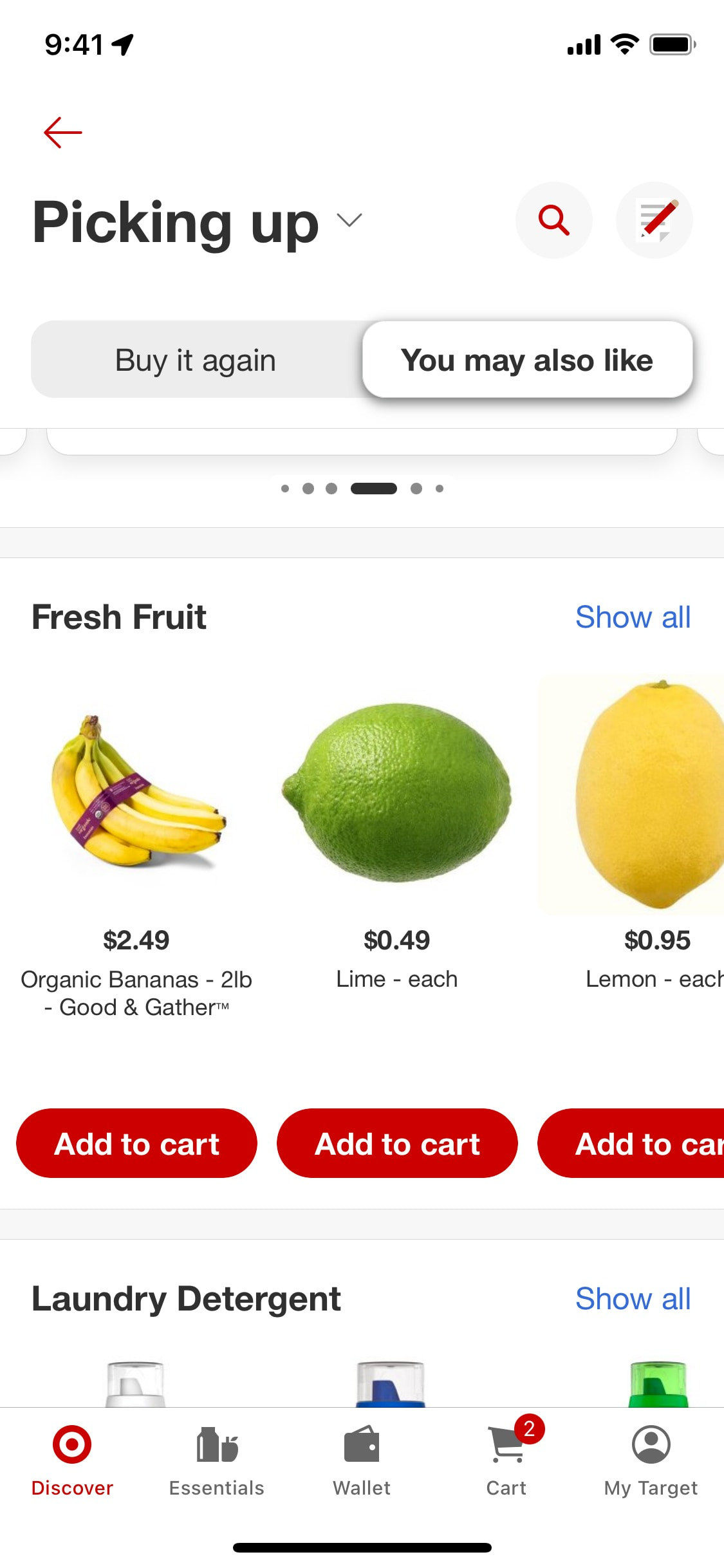 Target iOS screen 418