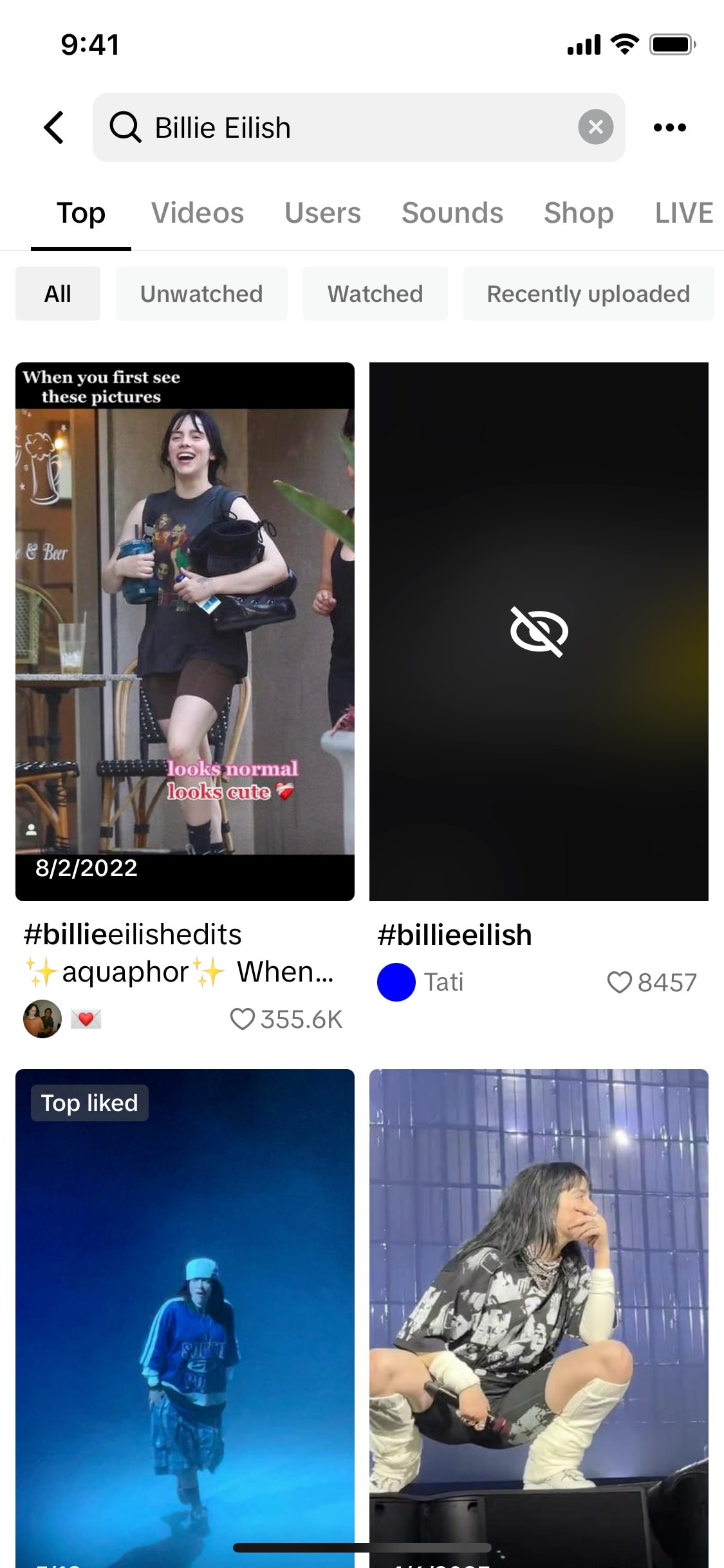 TikTok iOS screen 568