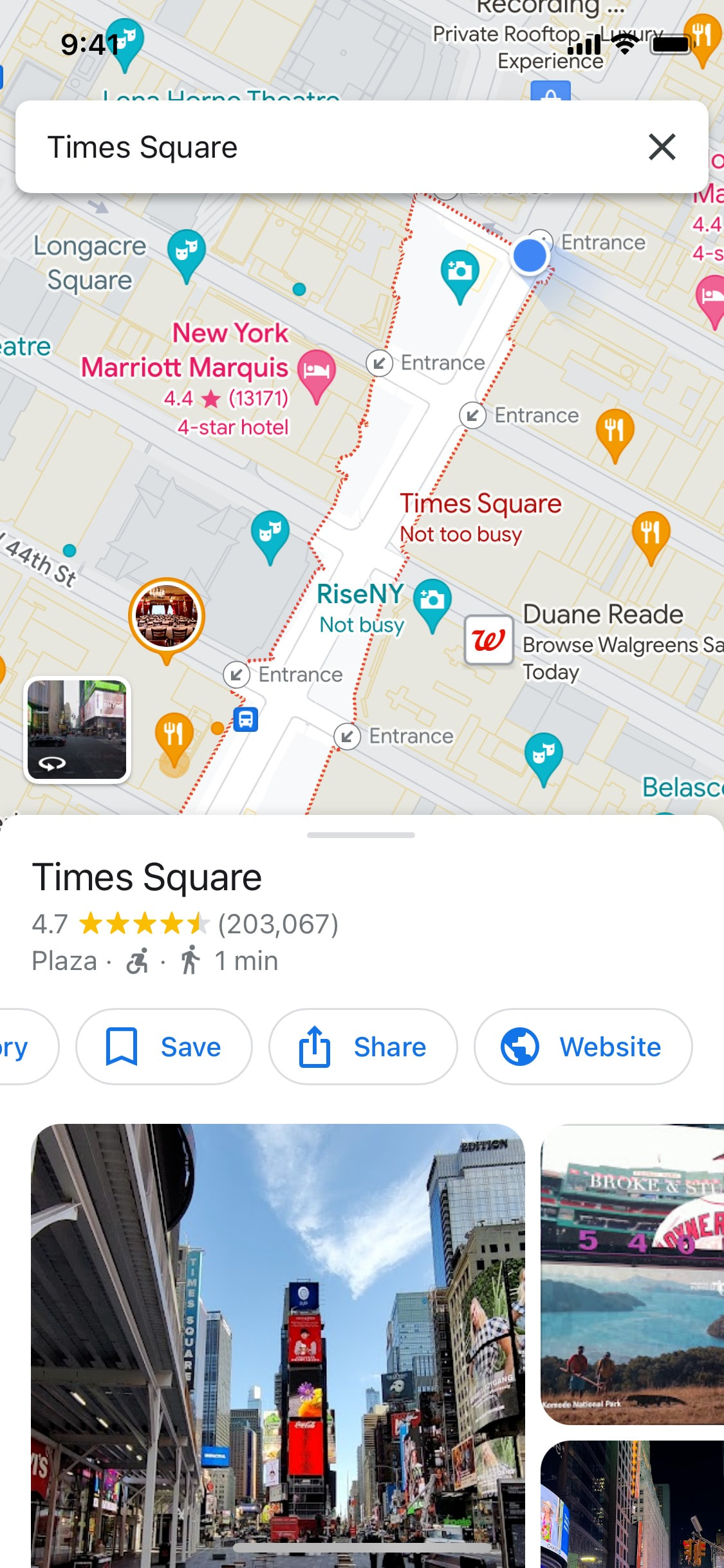 Google Maps iOS screen 215