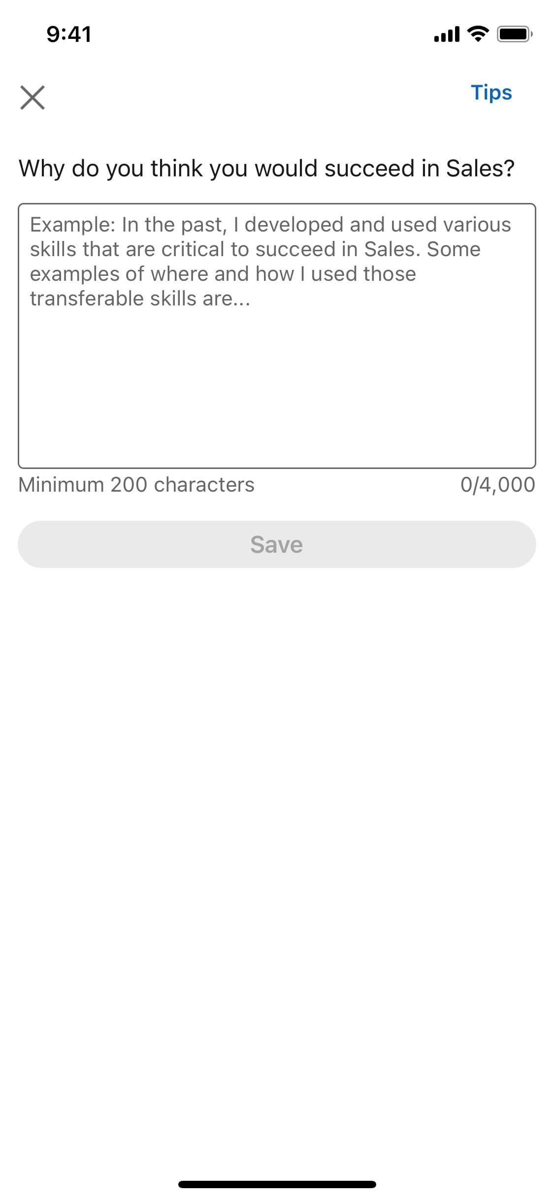 LinkedIn iOS screen 138