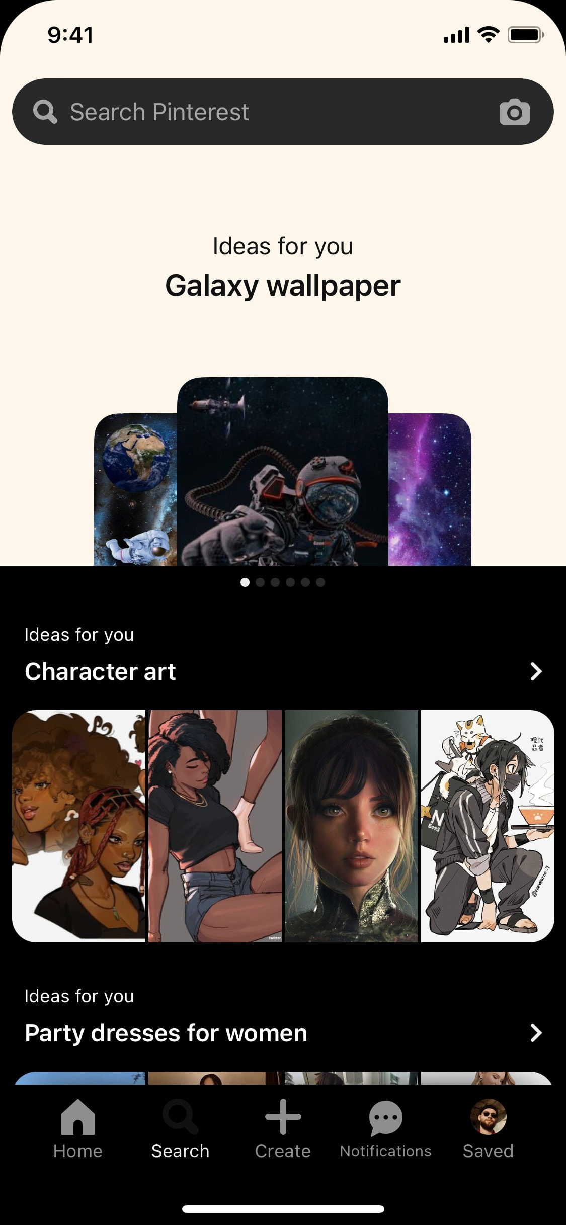 Pinterest iOS screen 206