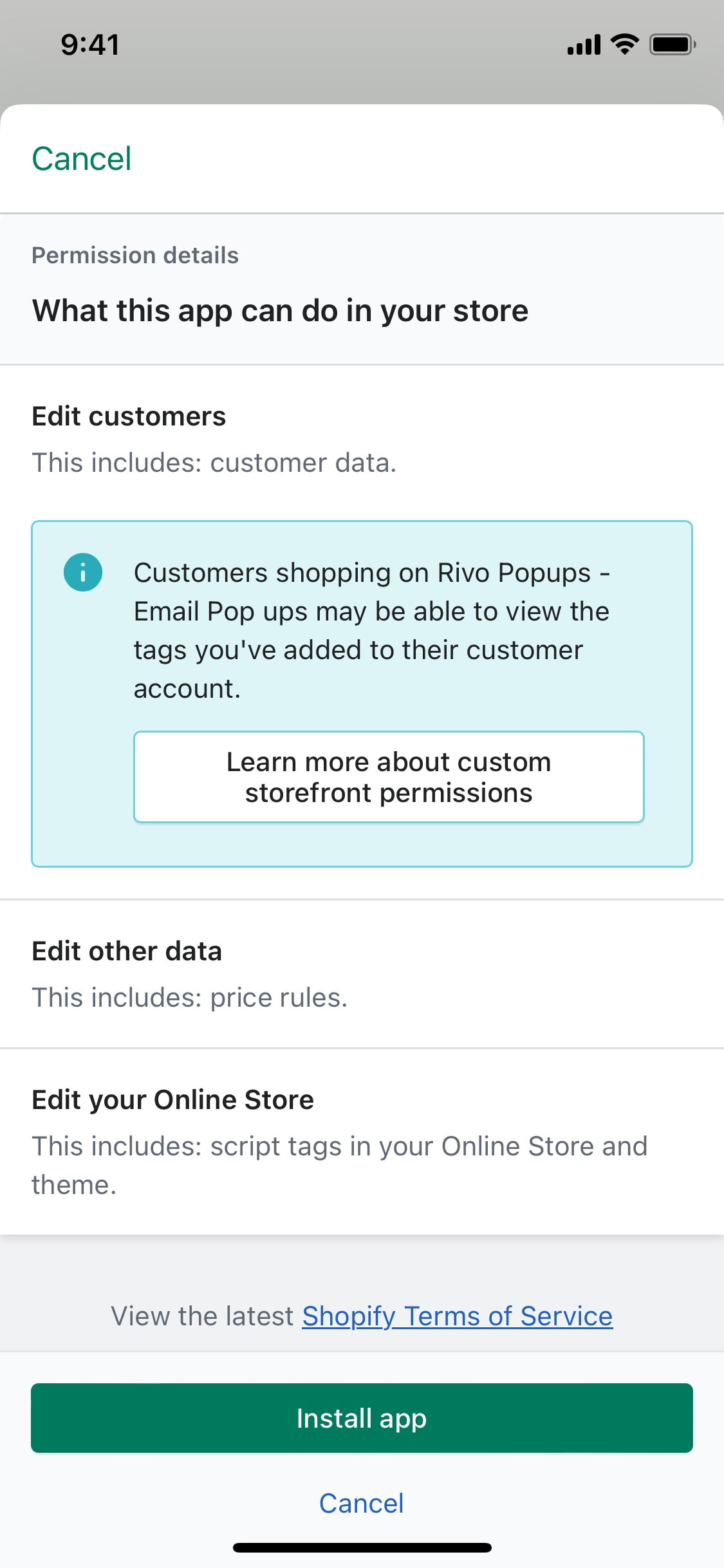 Shopify iOS screen 523
