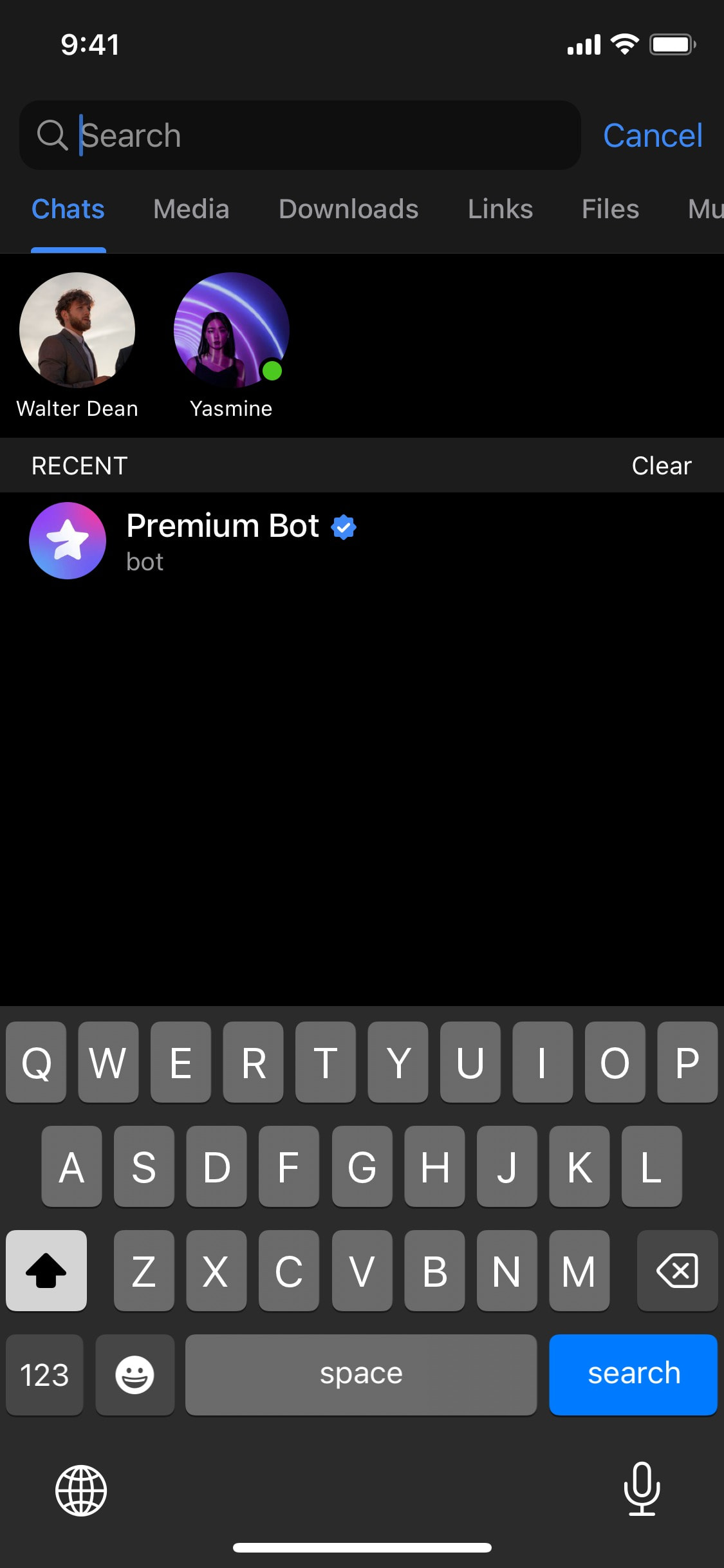 Telegram iOS screen 660