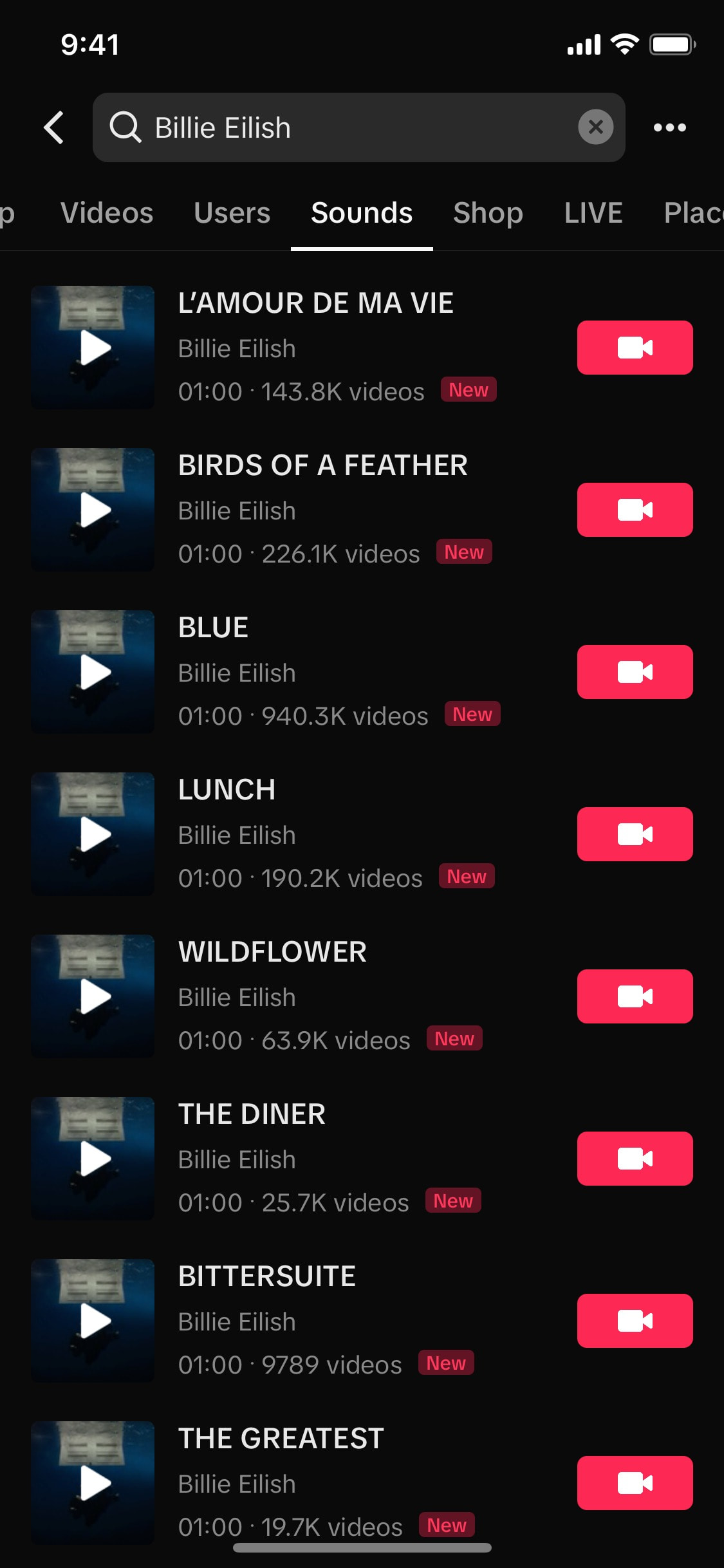 TikTok iOS screen 303