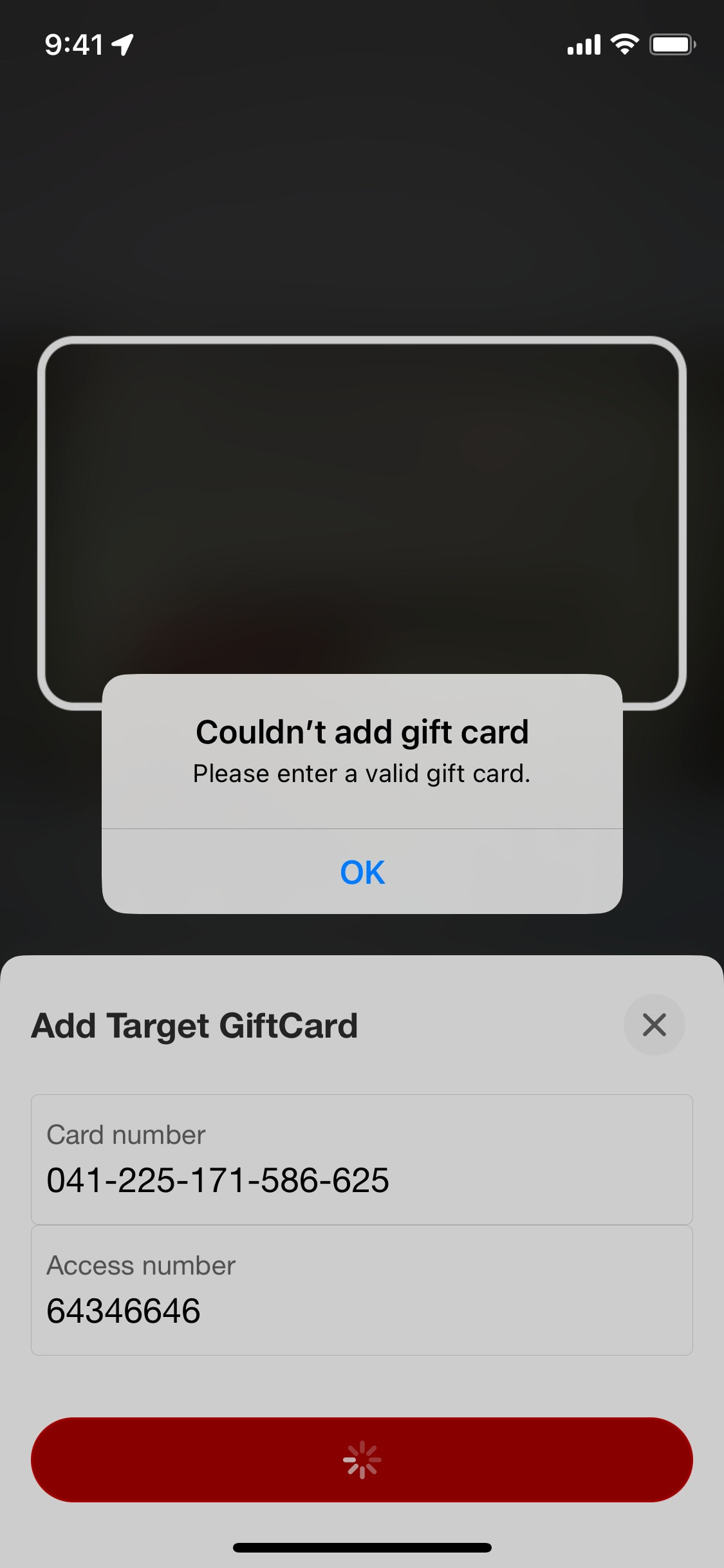 Target iOS screen 566