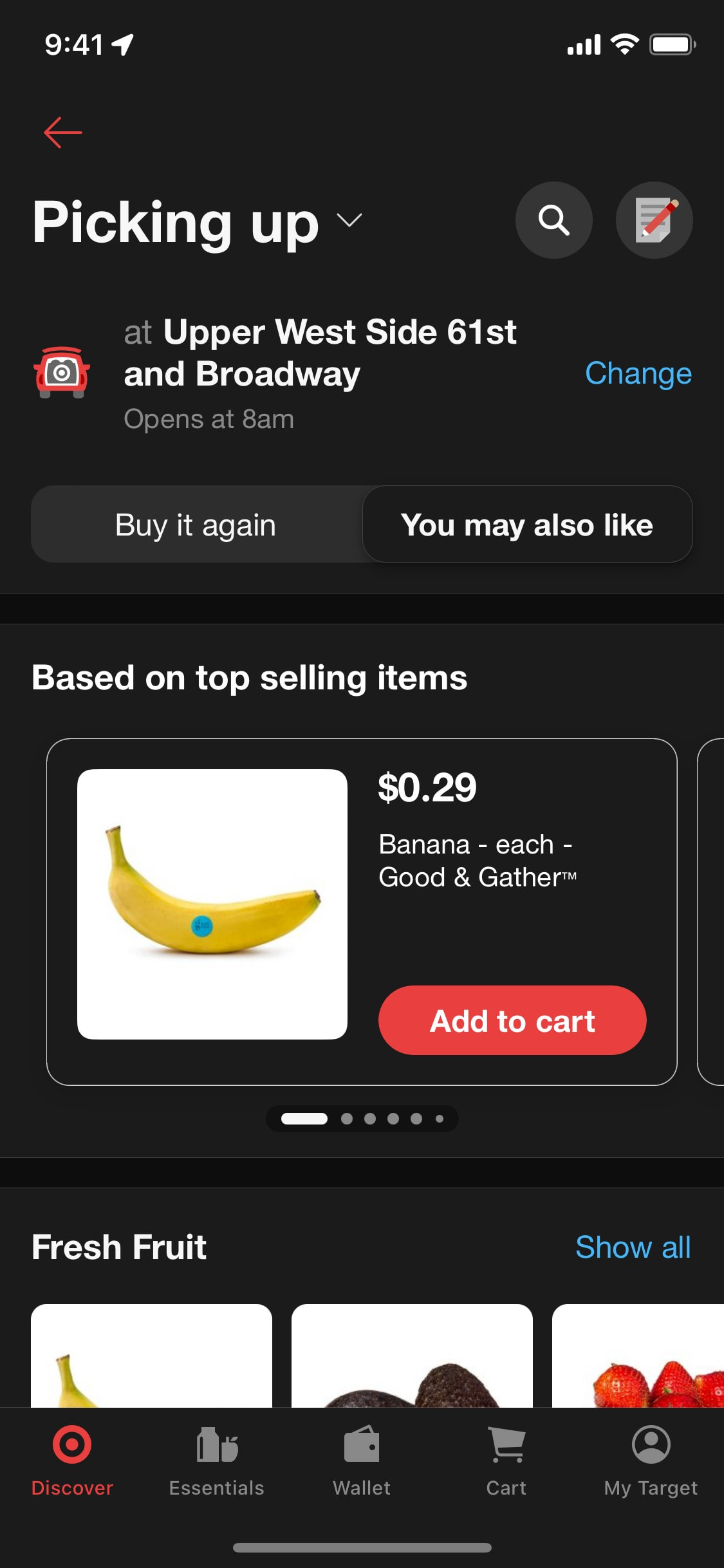 Target iOS screen 557