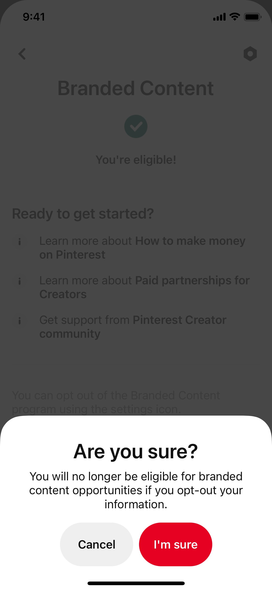 Pinterest iOS screen 357