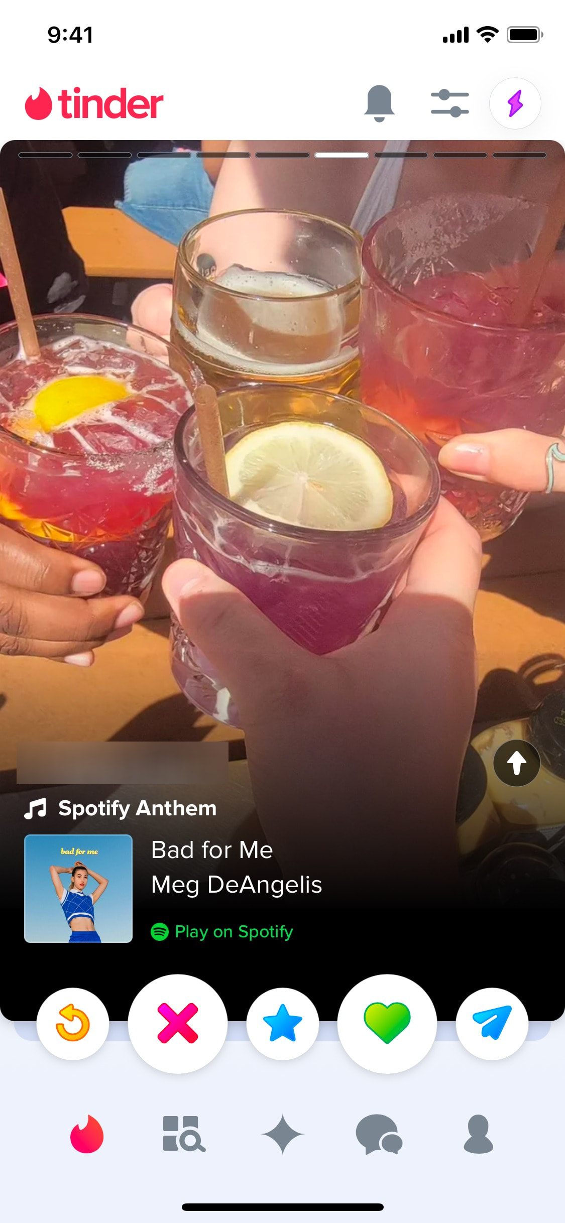 Tinder iOS screen 465