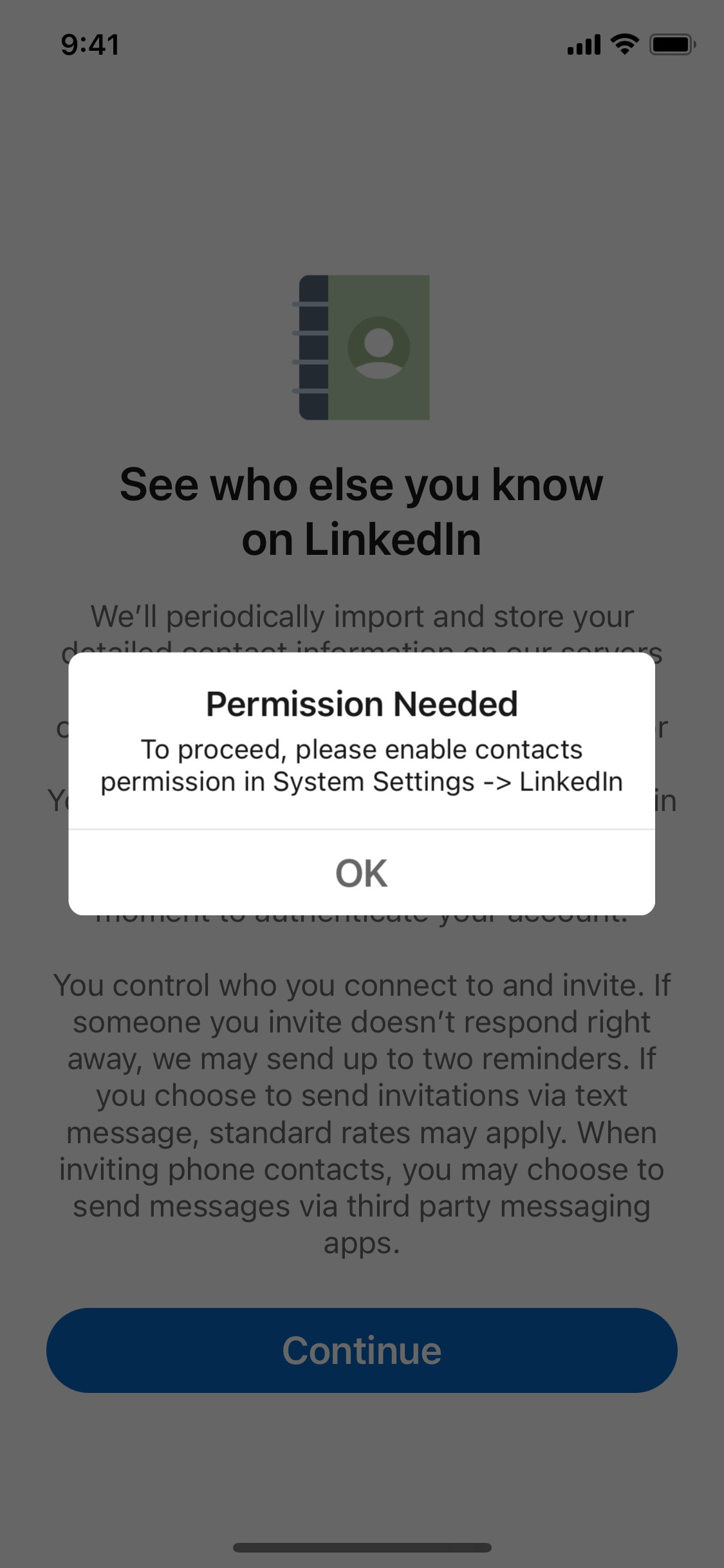 LinkedIn iOS screen 370