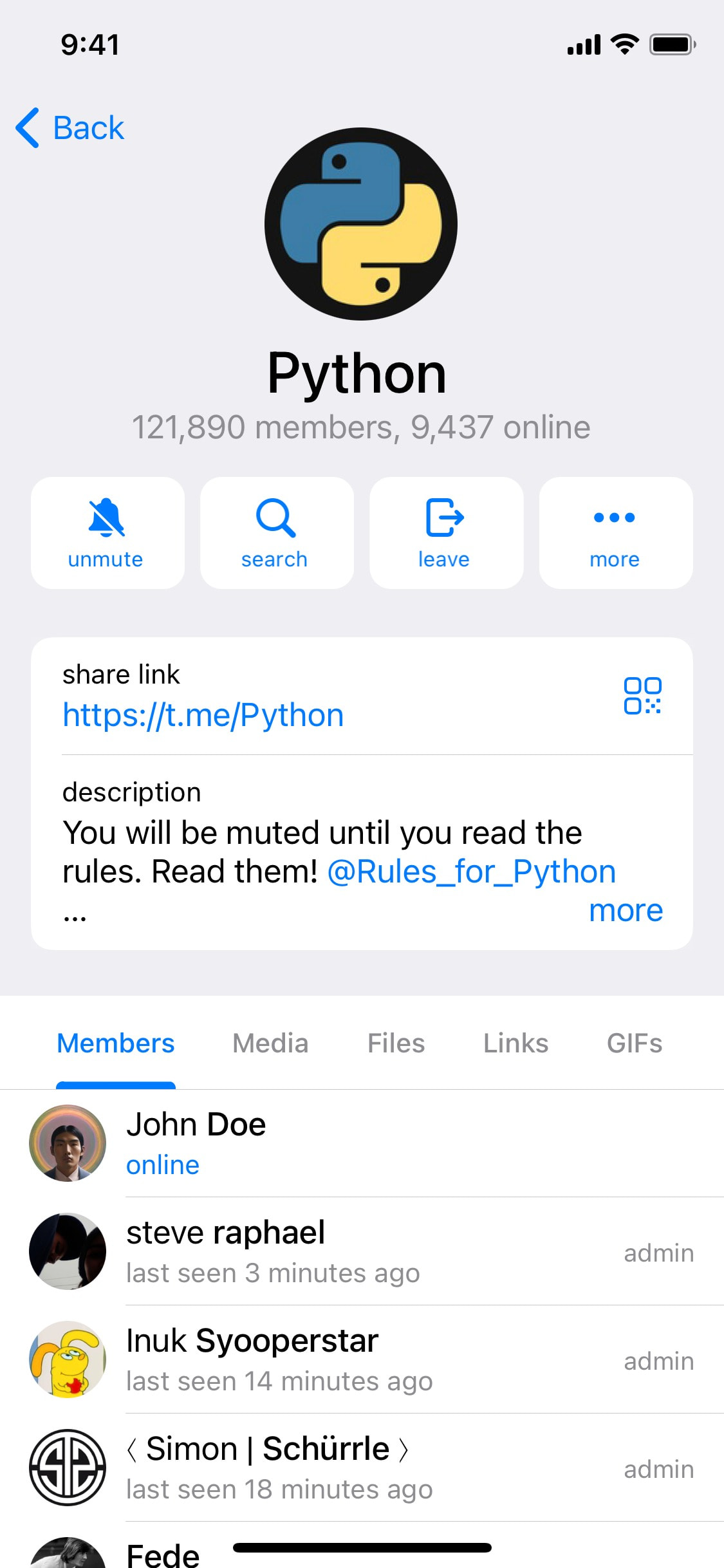 Telegram iOS screen 880