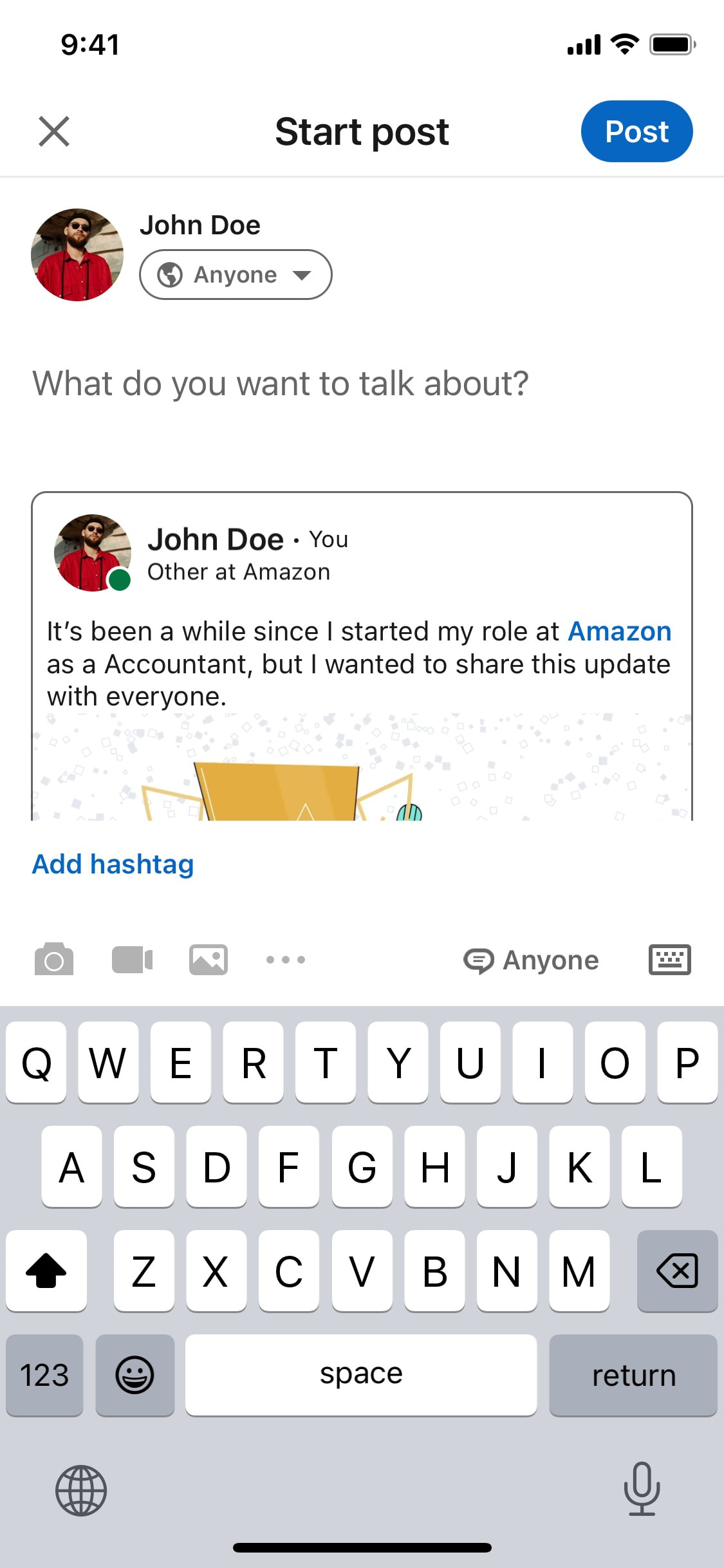 LinkedIn iOS screen 306