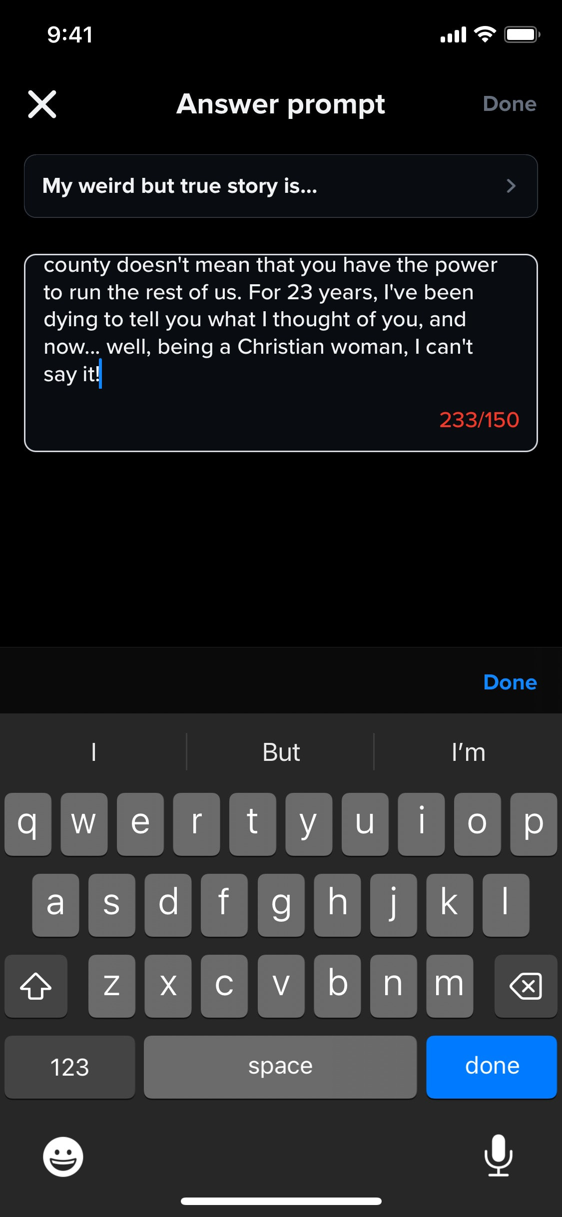 Tinder iOS screen 269