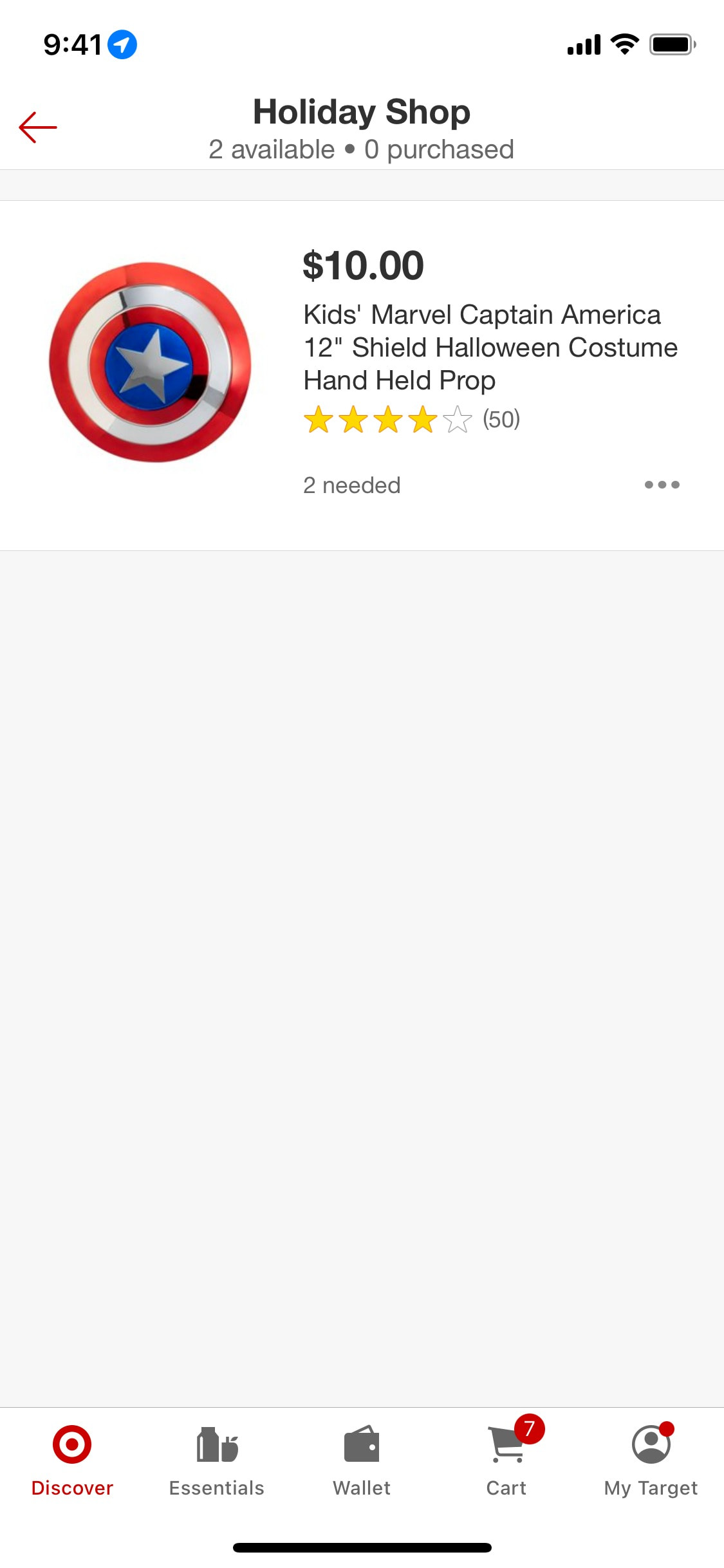Target iOS screen 580