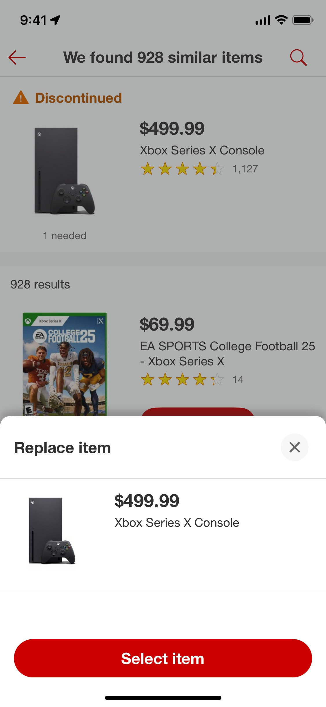 Target iOS screen 334