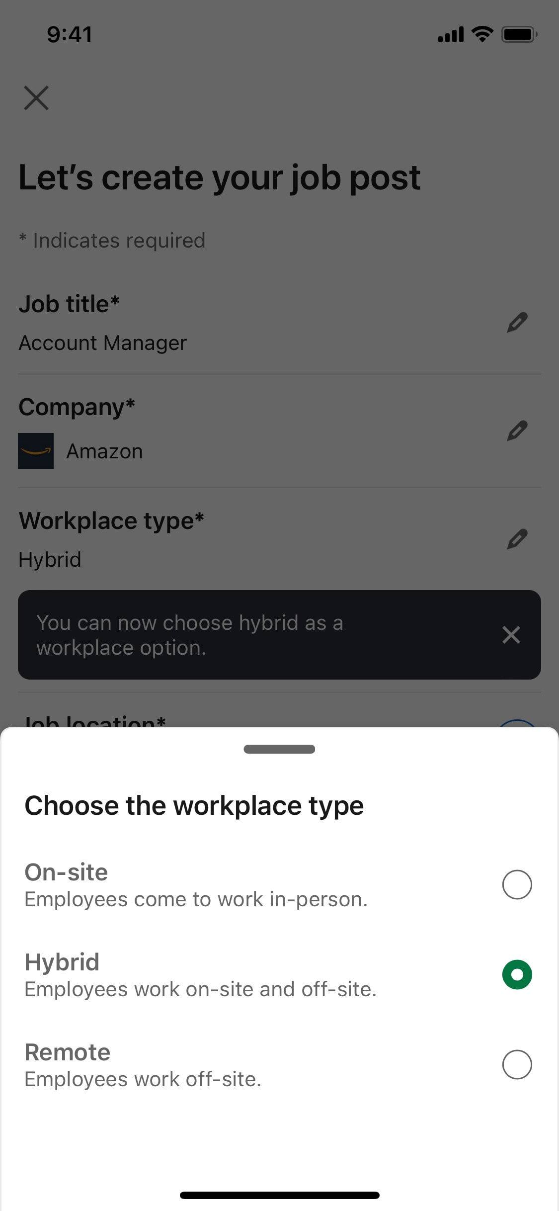 LinkedIn iOS screen 133