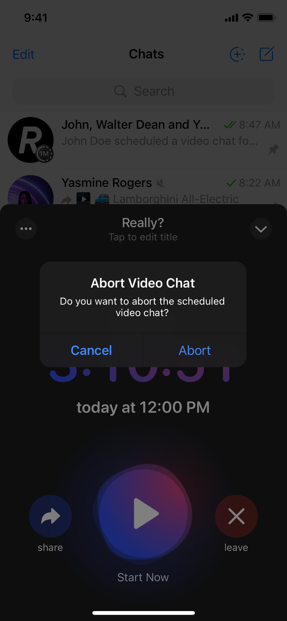 Telegram iOS screen 888
