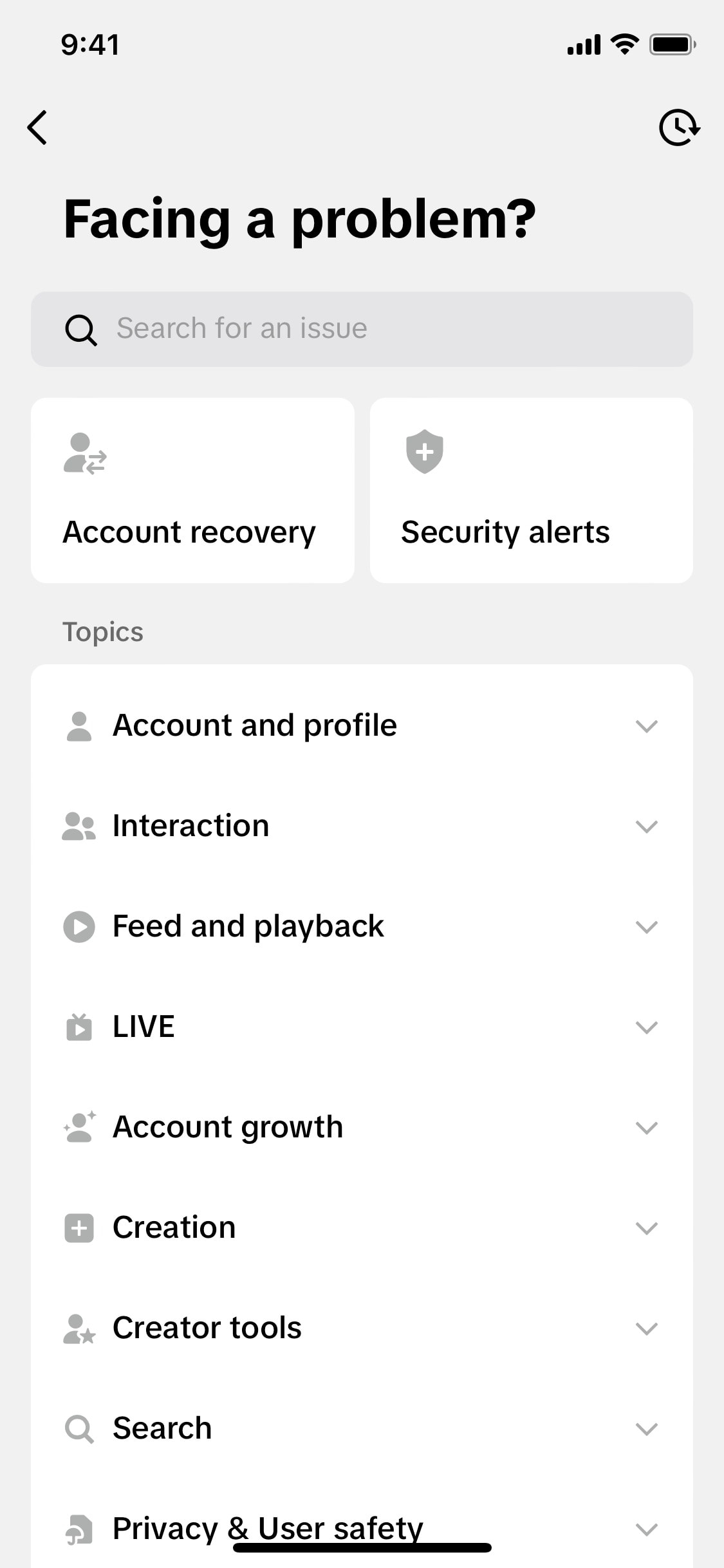 TikTok iOS screen 443