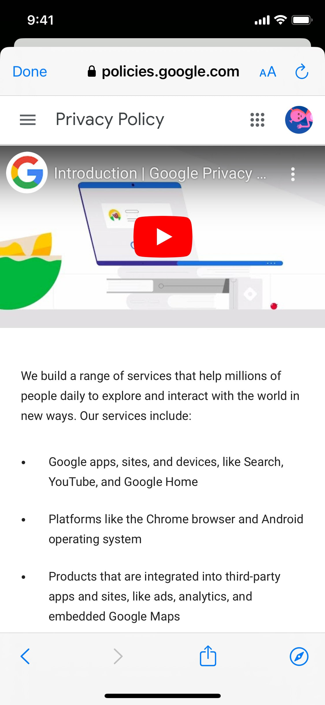 Google Maps iOS screen 352
