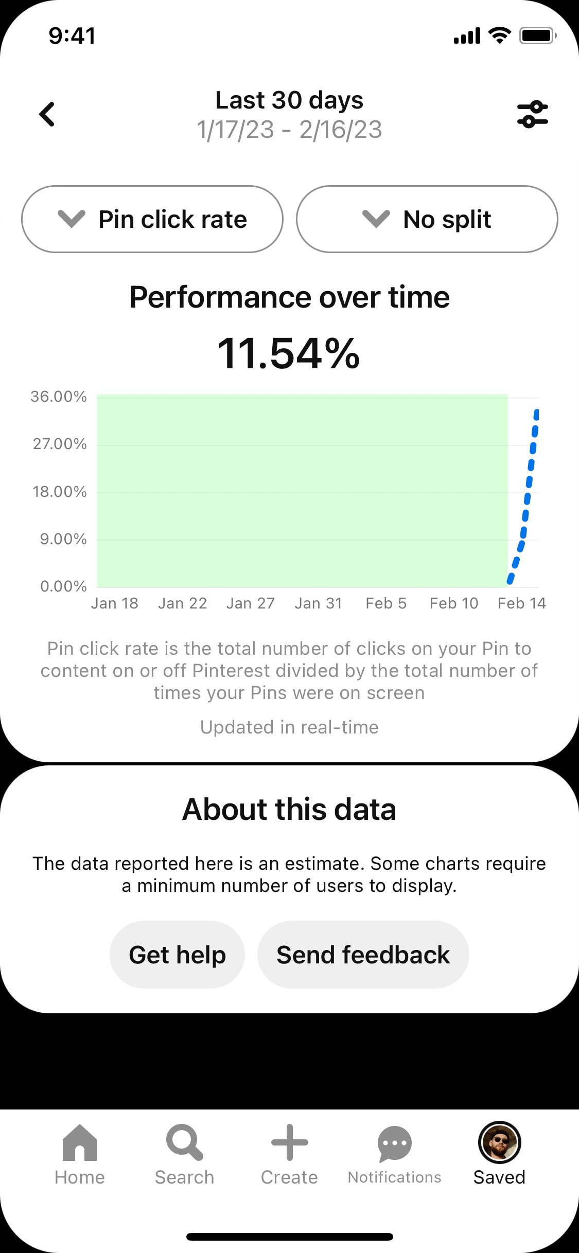 Pinterest iOS screen 302