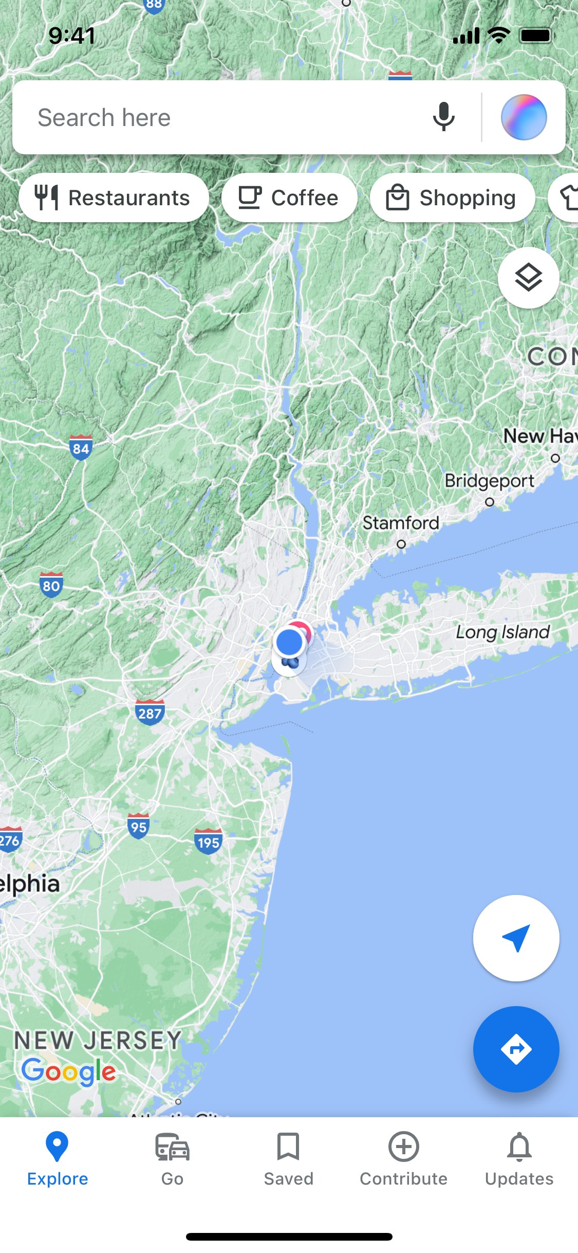 Google Maps iOS screen 195