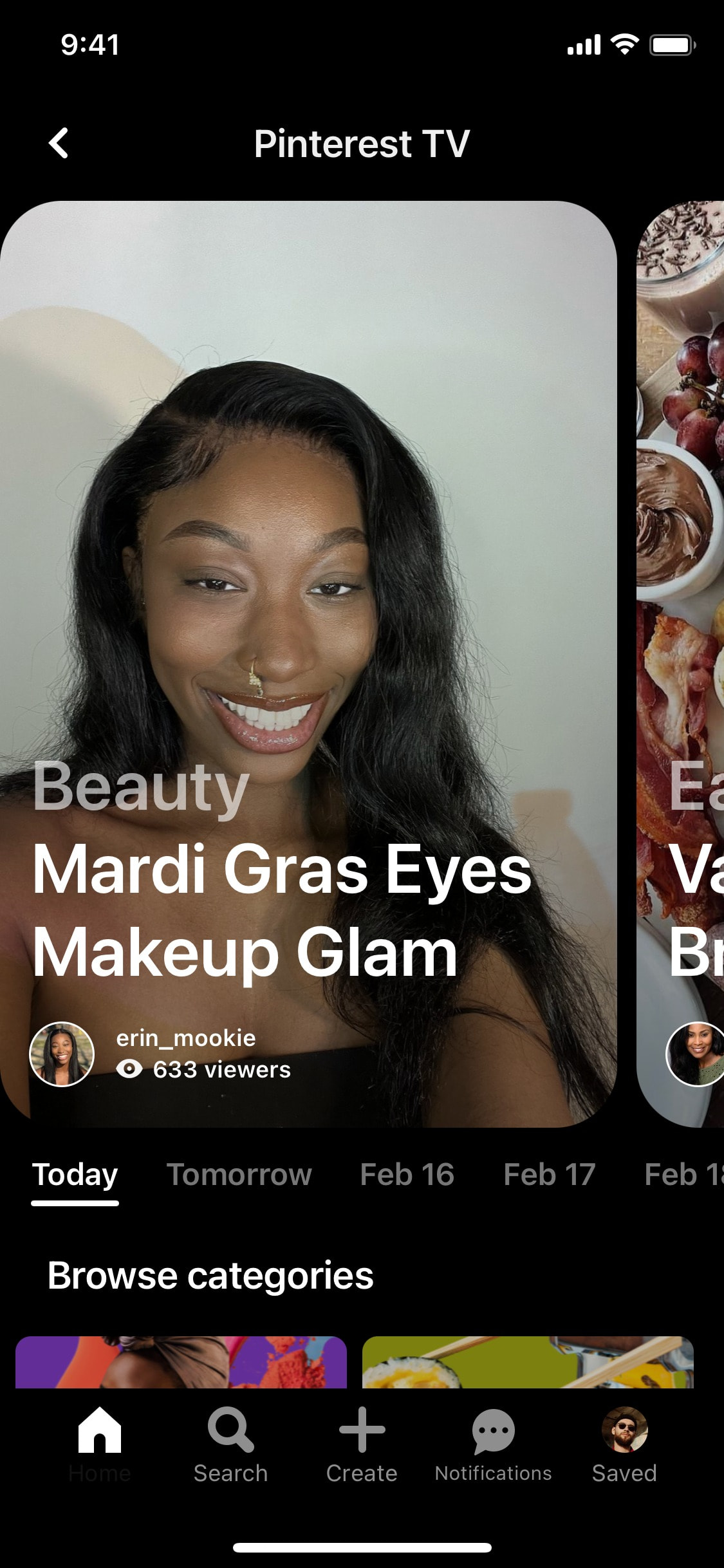 Pinterest iOS screen 234
