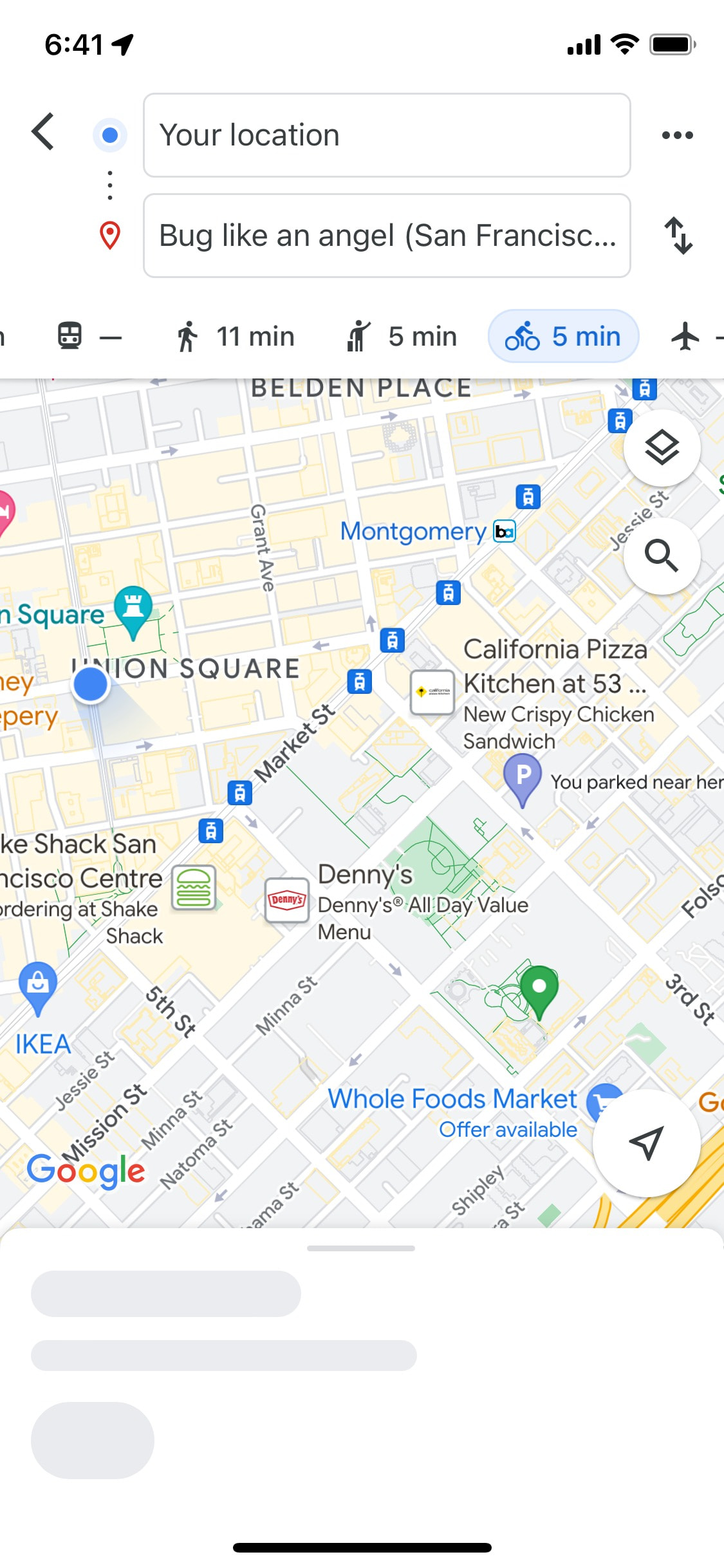 Google Maps iOS screen 396
