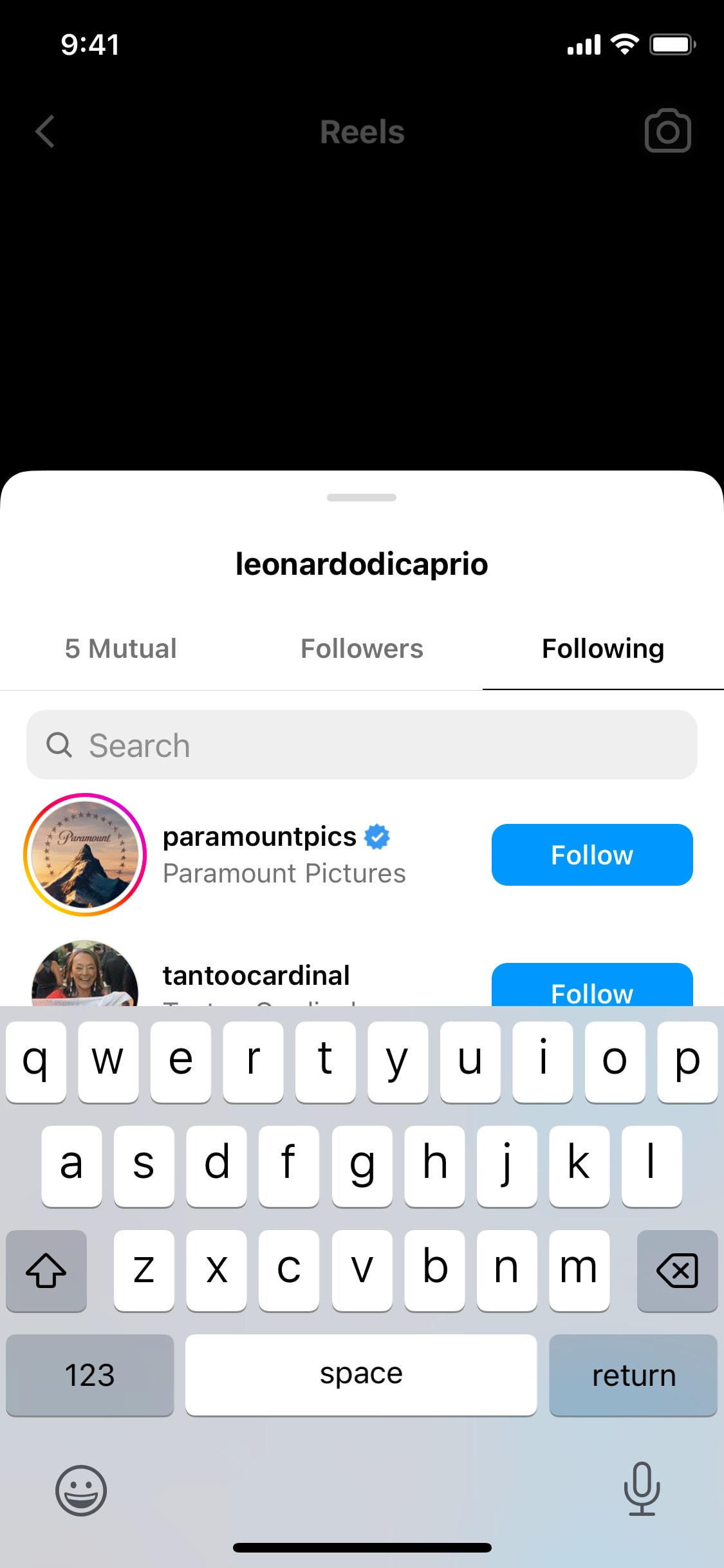 Instagram iOS screen 1028