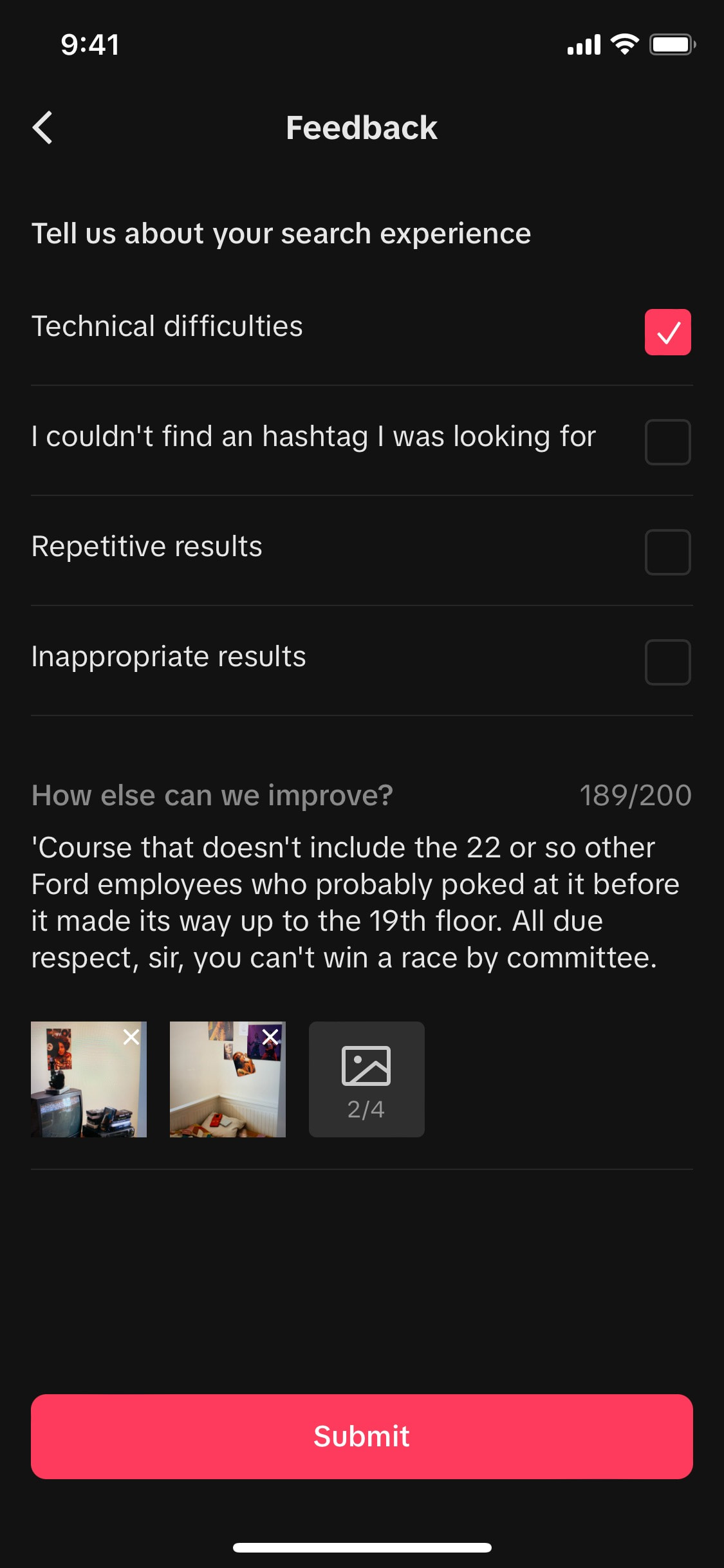 TikTok iOS screen 777