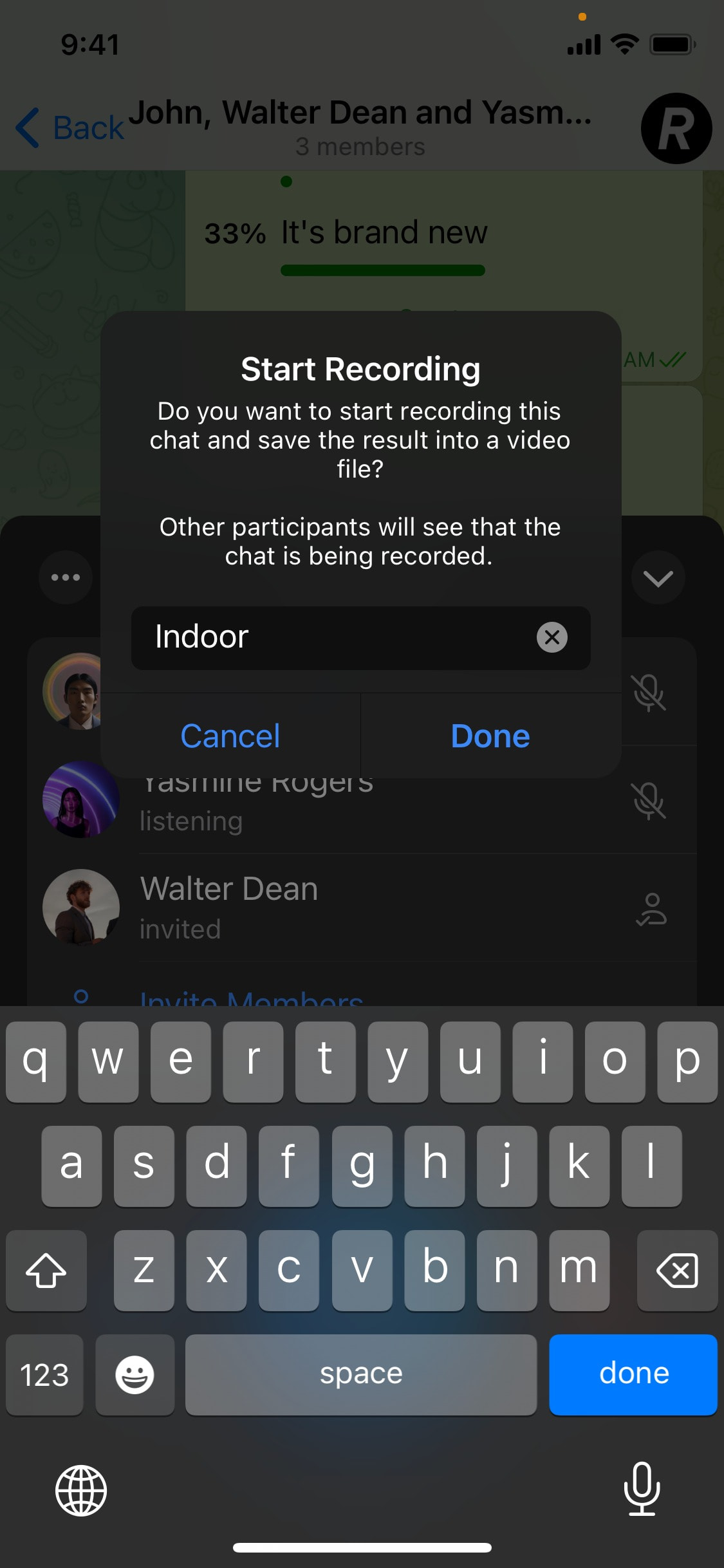 Telegram iOS screen 696