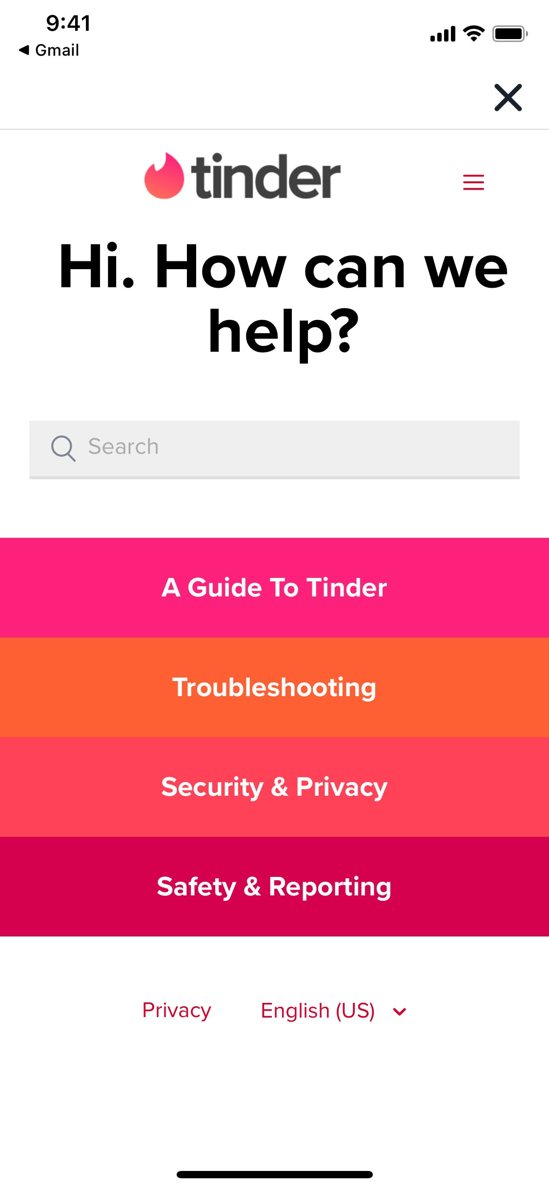 Tinder iOS screen 191