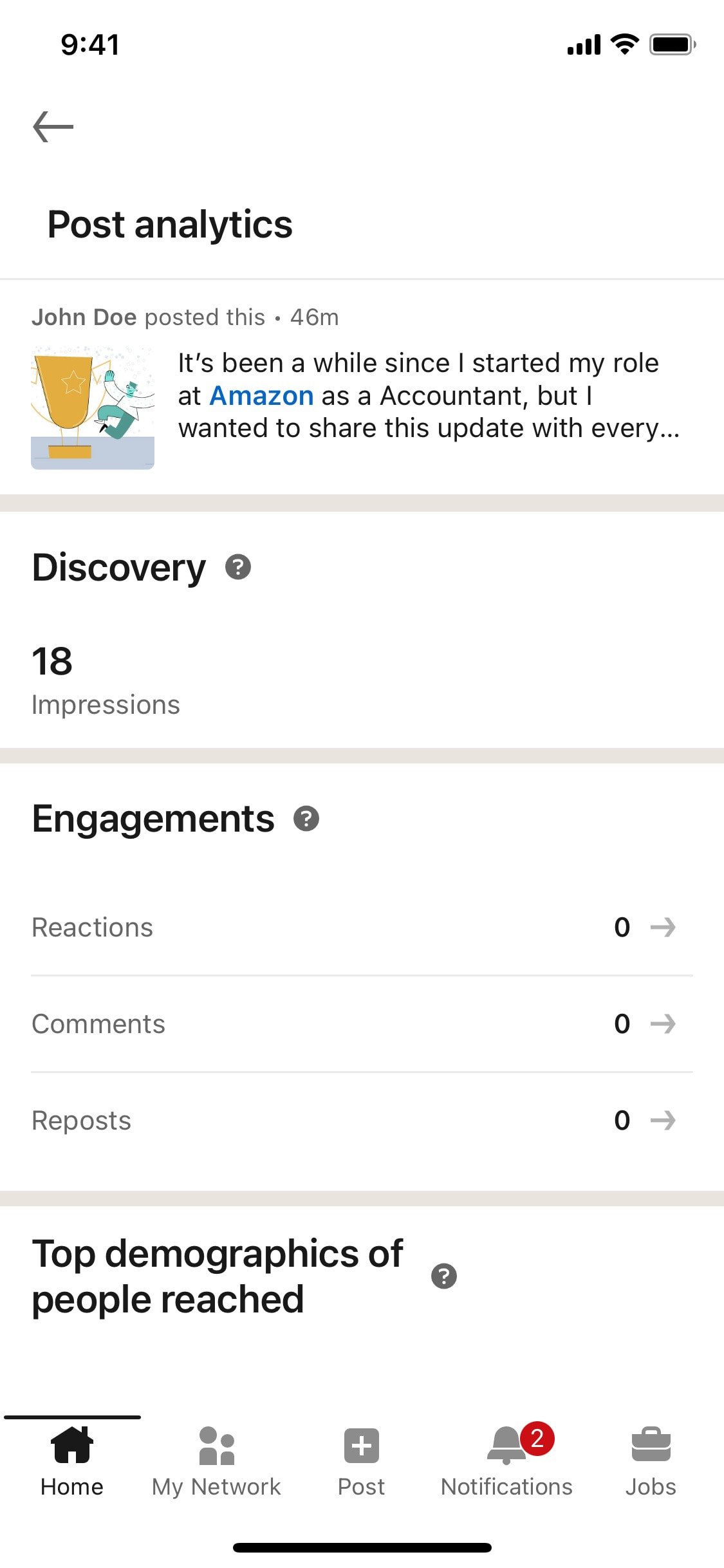 LinkedIn iOS screen 56