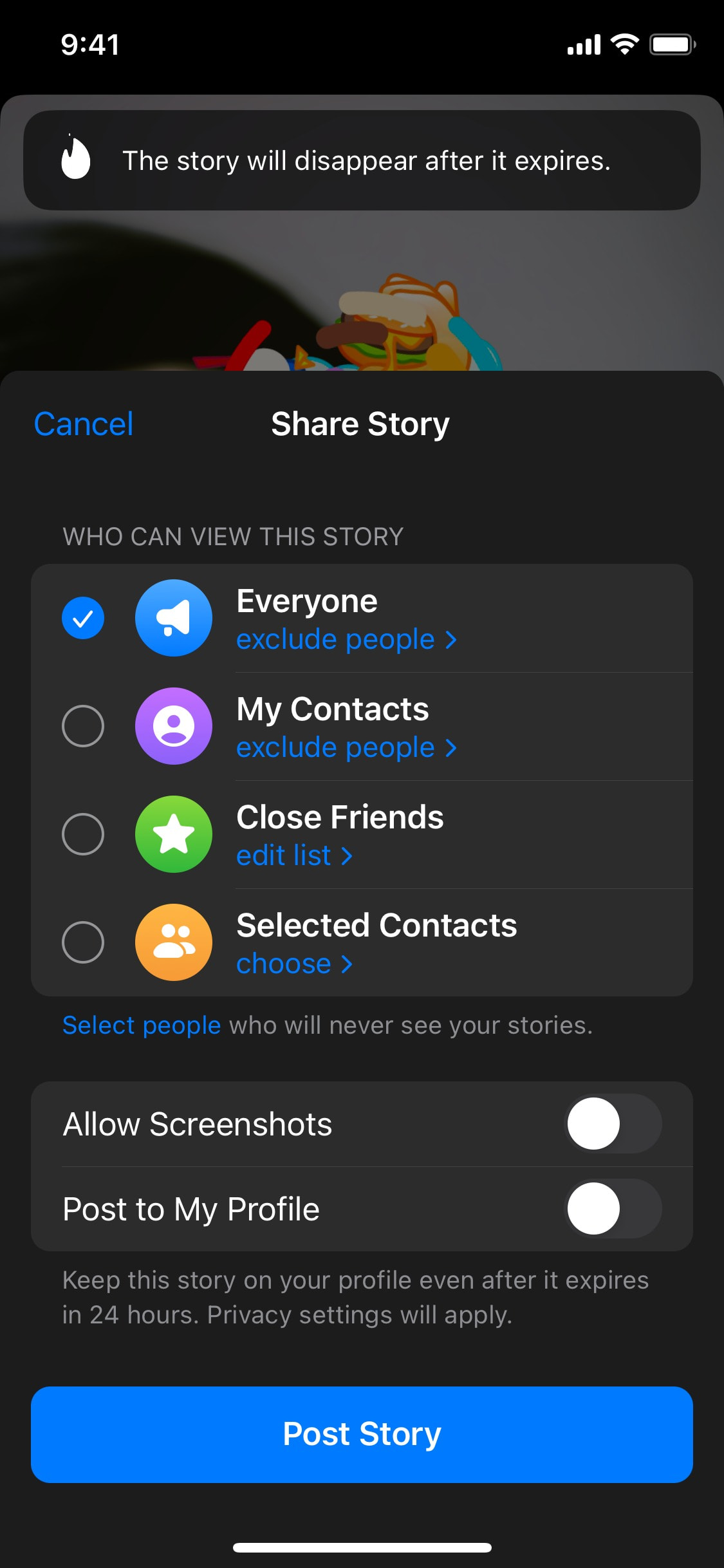 Telegram iOS screen 705