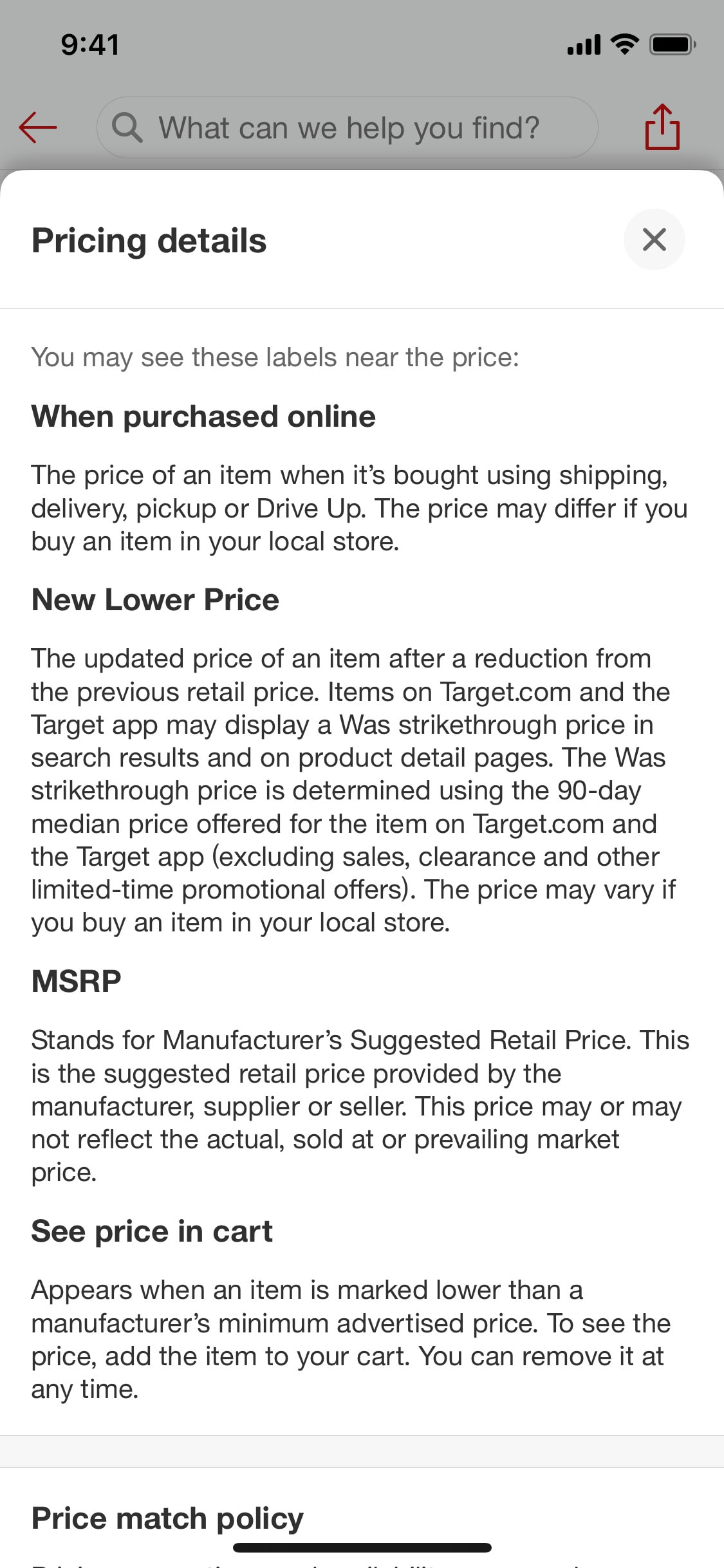 Target iOS screen 373