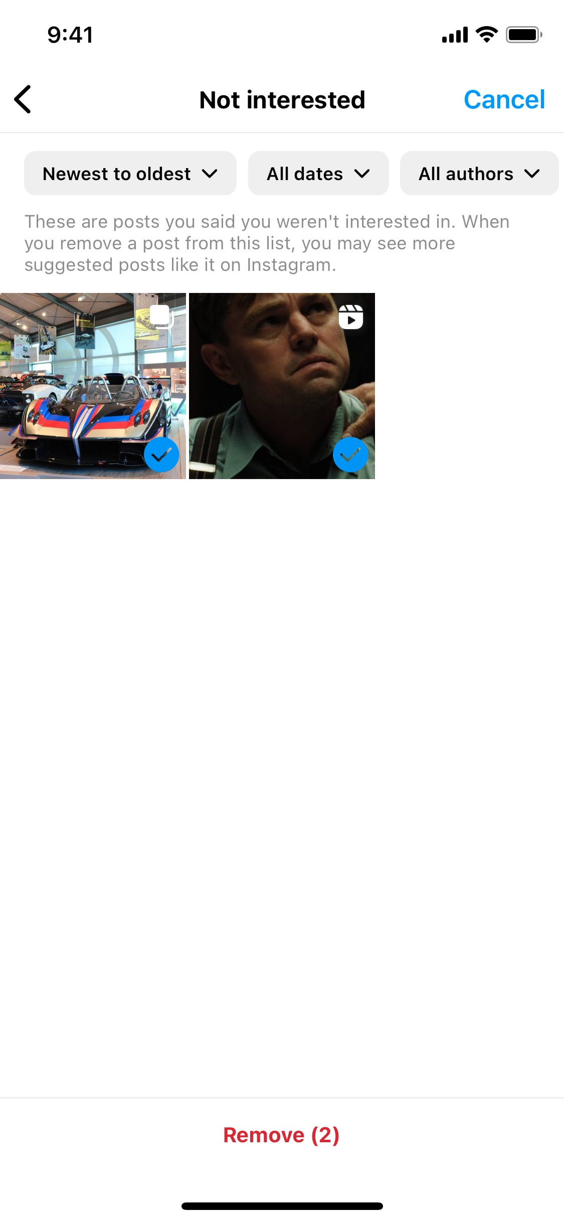 Instagram iOS screen 345