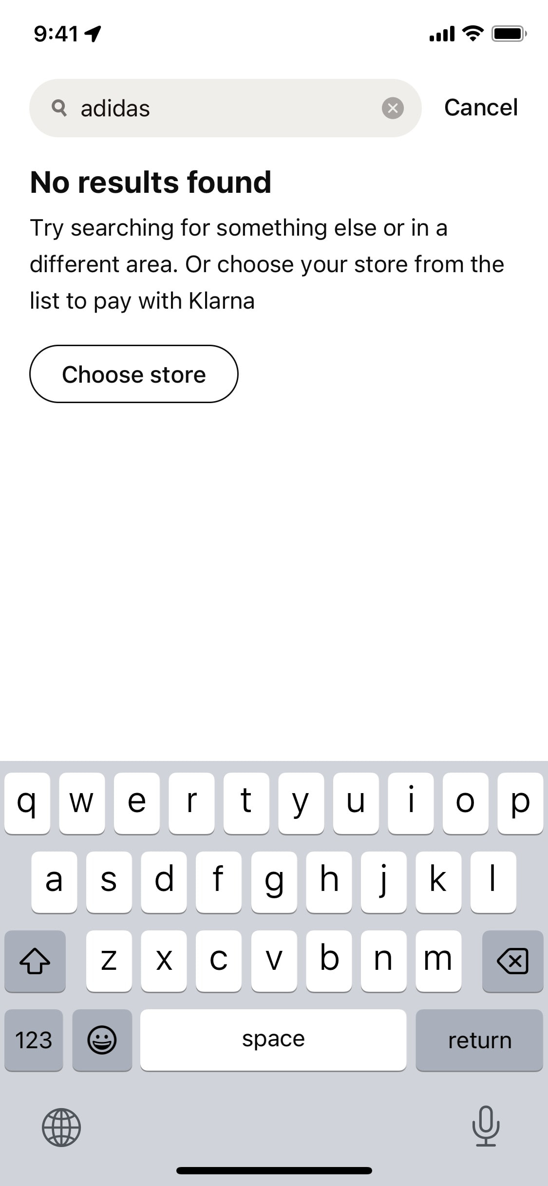 Klarna iOS screen 59