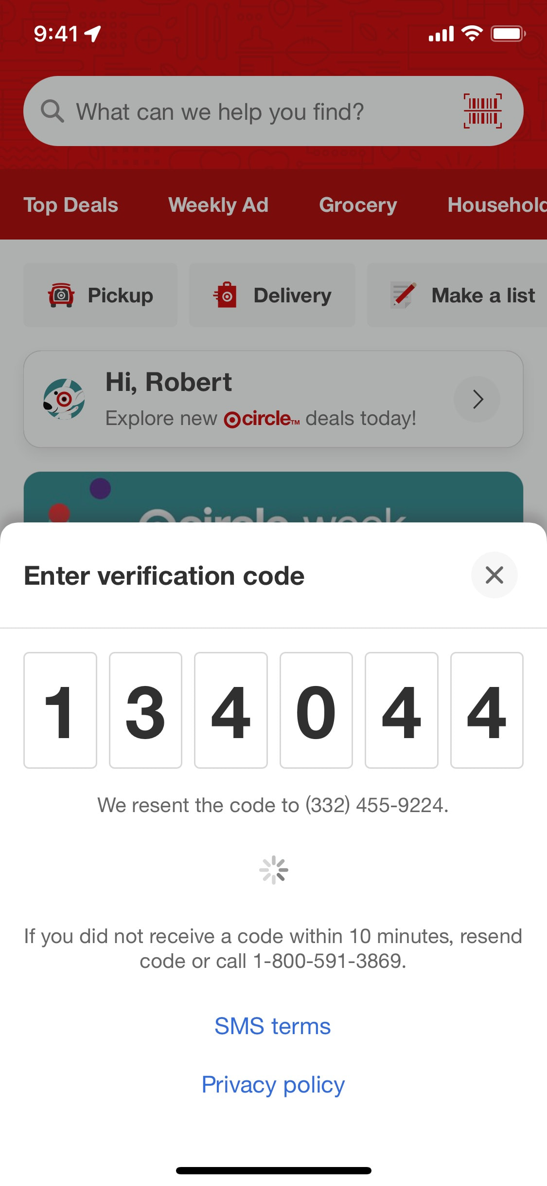 Target iOS screen 686