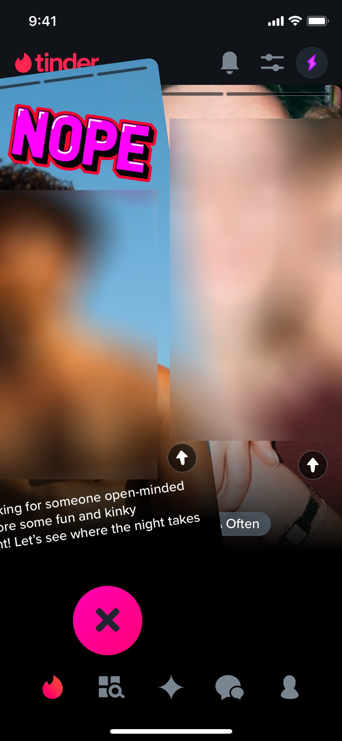 Tinder iOS screen 351